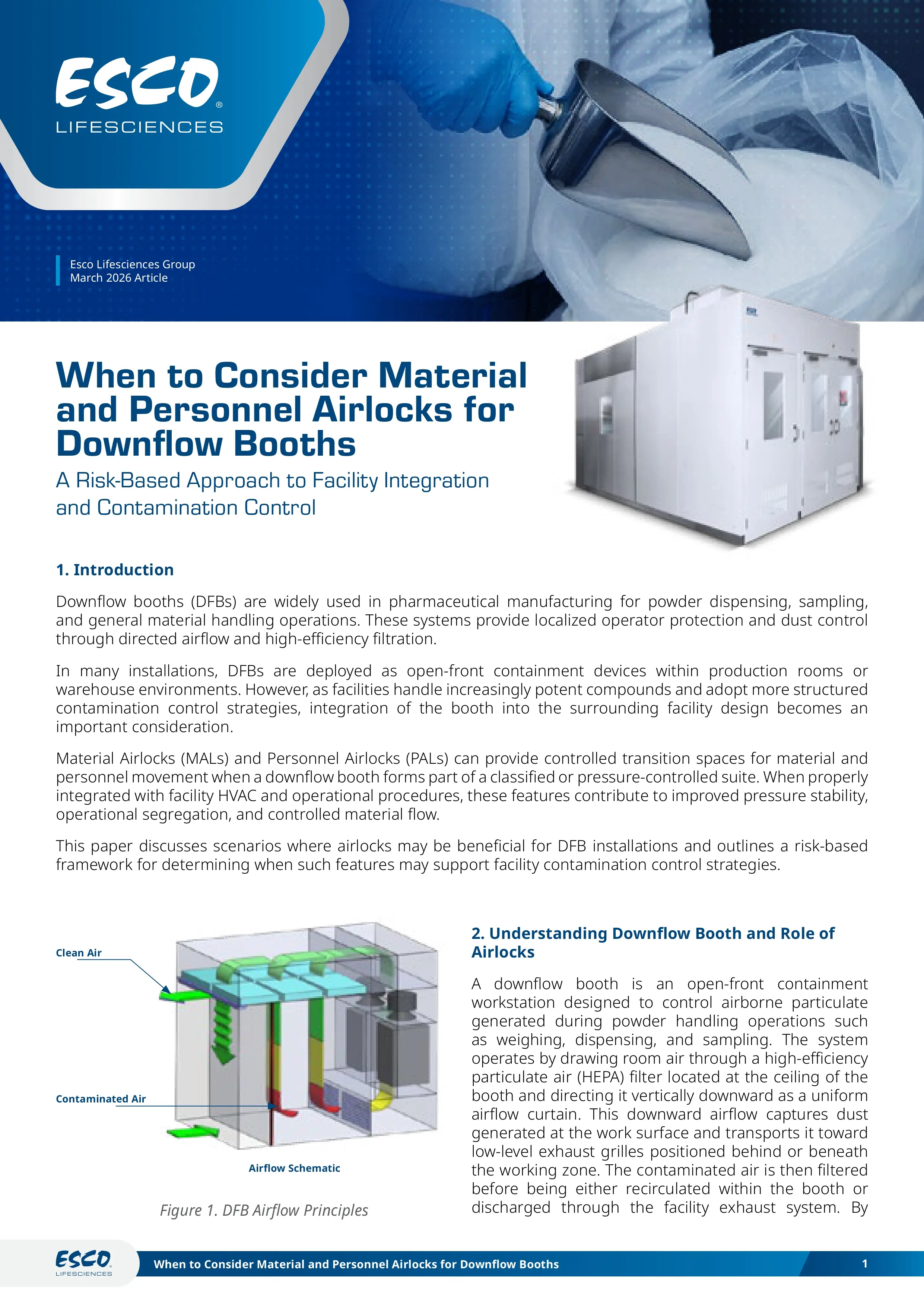 When to Consider Material and Personnel Airlocks for Downflow Booths
